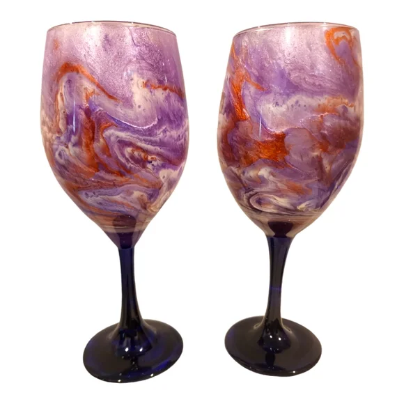 Lavender Dreams/ Wine Glass Set - Picture 3 of 3